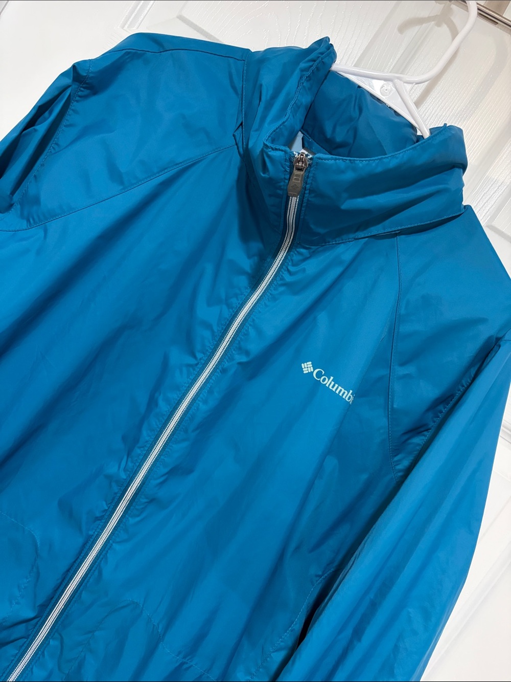 COLUMBIA Women’s Switchback Water Resistant Teal/Blue Packable Rain Jacket 2X
